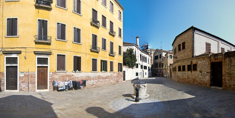 typical houses in venice, italy