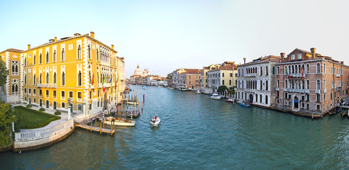 Panoramic view of beautiful Canal Grande in Venice, Italy