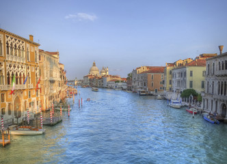 Grand Canal and Basilica Santa Maria della Salute, Venice, Italy
