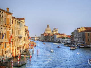 Grand Canal and Basilica Santa Maria della Salute, Venice, Italy