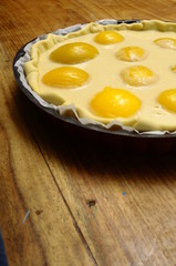 Home made peach tart