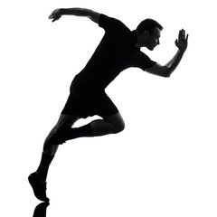 man runner running silhouette