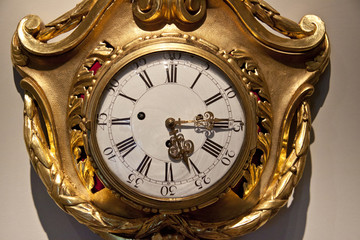 Old golden clock