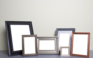photo frames on the table