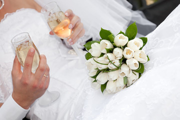 Champagne on wedding