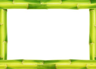 Fototapeta premium Bamboo frame made of stems