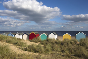 Fototapeta na wymiar Beach Huts, Southwold, Anglia
