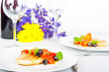 Chicken with tomatos
