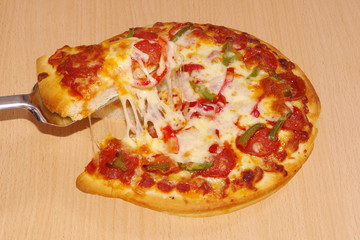 slice of Pizza ready to be served