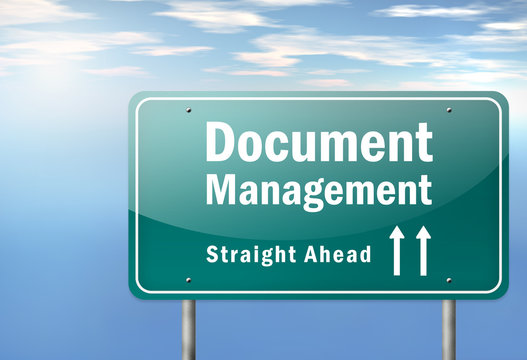 Highway Signpost "Document Management"