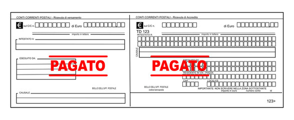 Bollettini di conto corrente