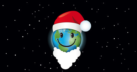 smiley christmas globe