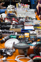 Different tools on the flea market