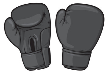 black boxing gloves