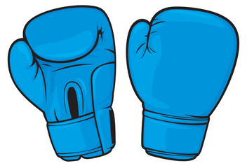 blue boxing gloves