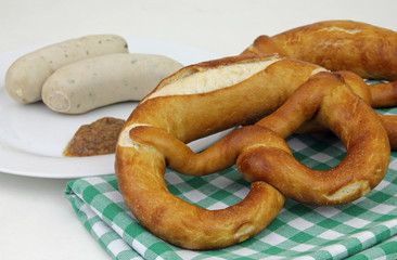 Weißwurst mit Brezel