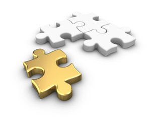 Obraz premium Gold Jigsaw Puzzle