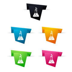 Symbole vectoriel papier origami laboratoire / recherche