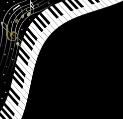 music concept-piano keyboard background with place for text