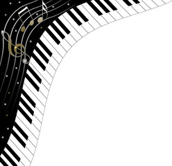 piano keyboard background with place for text © maya