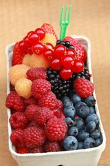 A basket of forest fruits