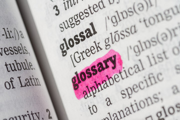 Glossary Dictionary Definition - obrazy, fototapety, plakaty