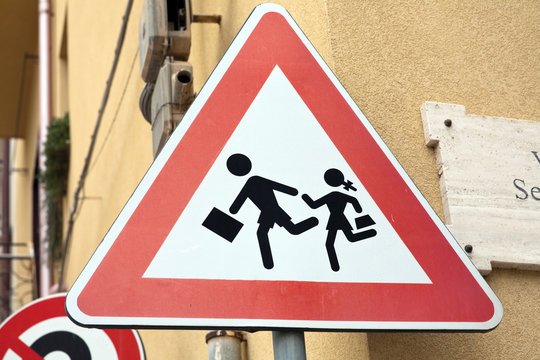 Beware Of Children Sign