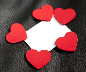 Obraz premium carte blanche insertion texte coeur amour