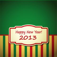 New year background with vintage frame