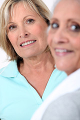 Two older female friends