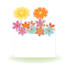 Flowers card decorative background