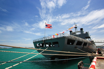 Naklejka premium warship in Thailand