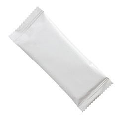 Blank plastic stick packaging isolated on white