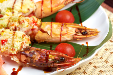 Royal tiger shrimps