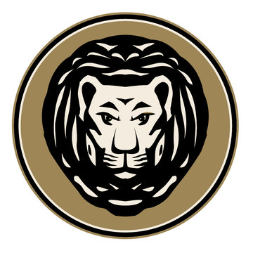 Lion head symbol, vector illustration