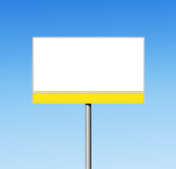 Blank traffic sign