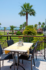 Interior open air restaurant
