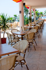 Interior open air restaurant