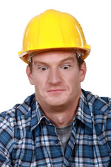 Shocked builder