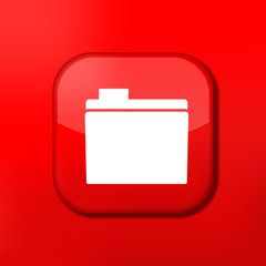 Vector red folder icon. Eps10. Easy to edit