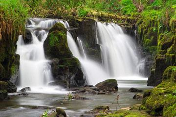 Beautiful waterfall of Clare Glens, Ireland