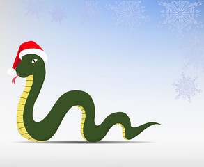 Naklejka premium new year background with snake