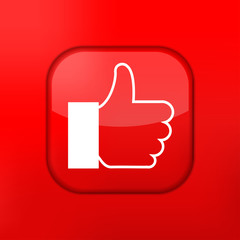 Vector red like icon. Eps10. Easy to edit