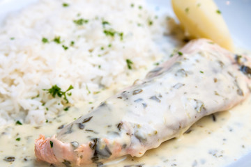 fish and potatoes