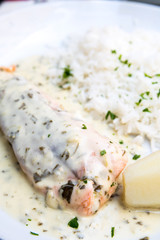 fish and potatoes