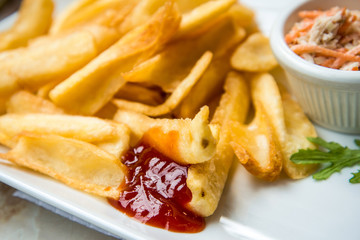 Golden French fries