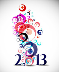 new year 2013 in white background. Vector illustration