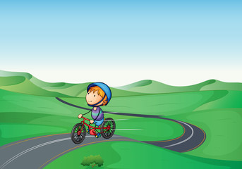 boy and road
