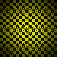 yellow music note background