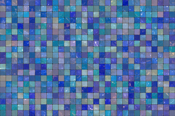 Blue wall tiles background